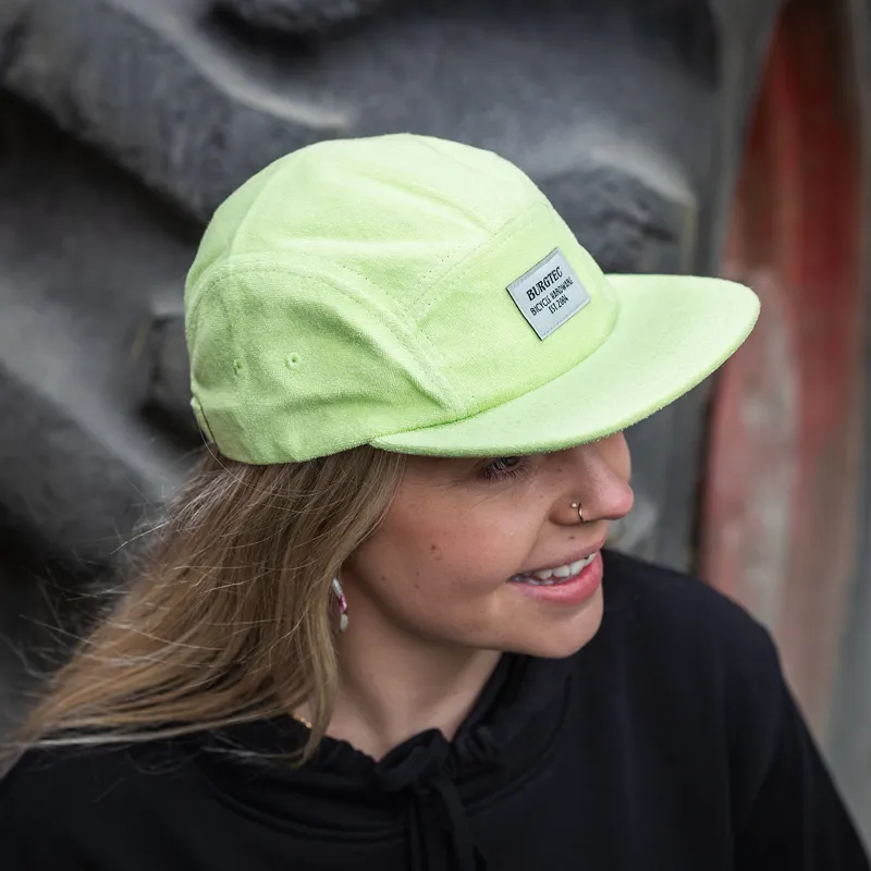 Burgtec Arcade 5 Panel Cap Limeade-6