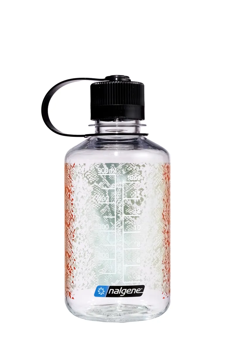 Nalgene Narrow Mouth Sustain Tritan Bottle 16oz/0.5L Clear/Rainbow Snake Print-1