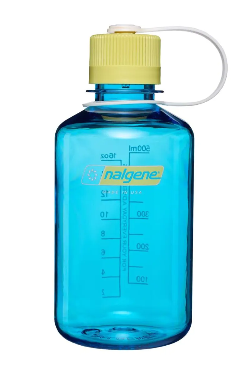 Nalgene Narrow Mouth Sustain Tritan Bottle 16oz/0.5L Blue Atoll/Endive Cap
