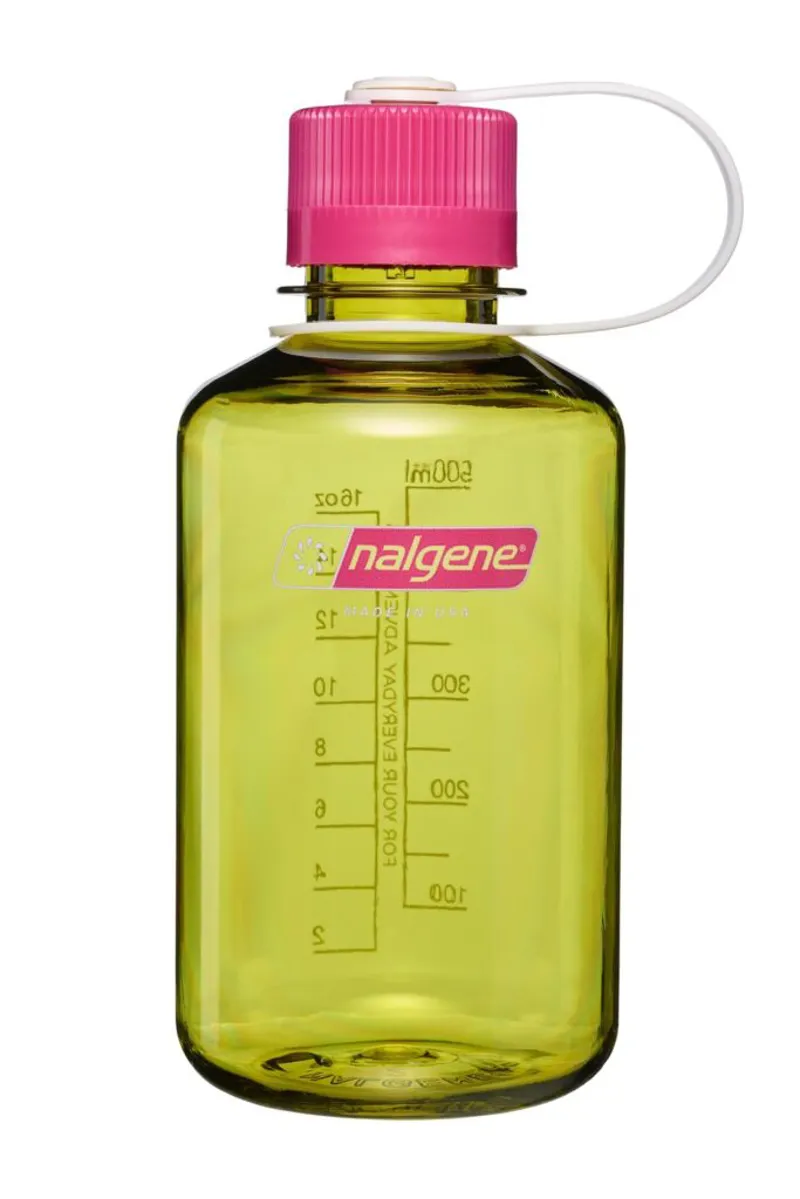Nalgene Narrow Mouth Sustain Tritan Bottle 16oz/0.5L Endive/Fuschia Purple Cap