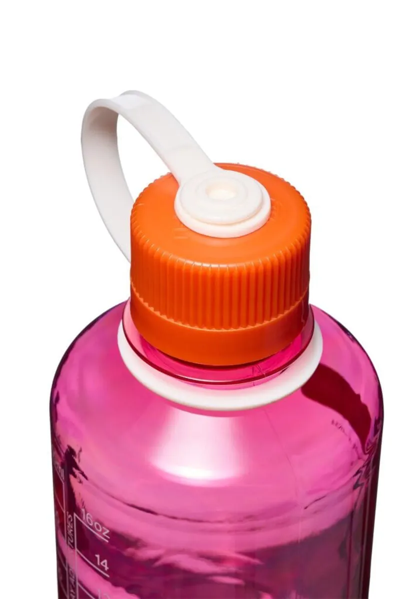 Nalgene Narrow Mouth Sustain Tritan Bottle 16oz/0.5L Fuschia Purple/Flame Cap-1