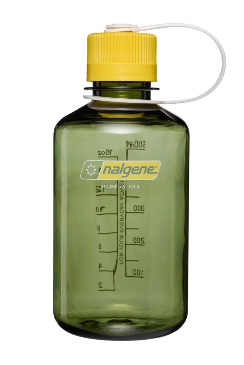 Nalgene Narrow Mouth Sustain Tritan Bottle 16oz/0.5L Endive/Oil Green Cap