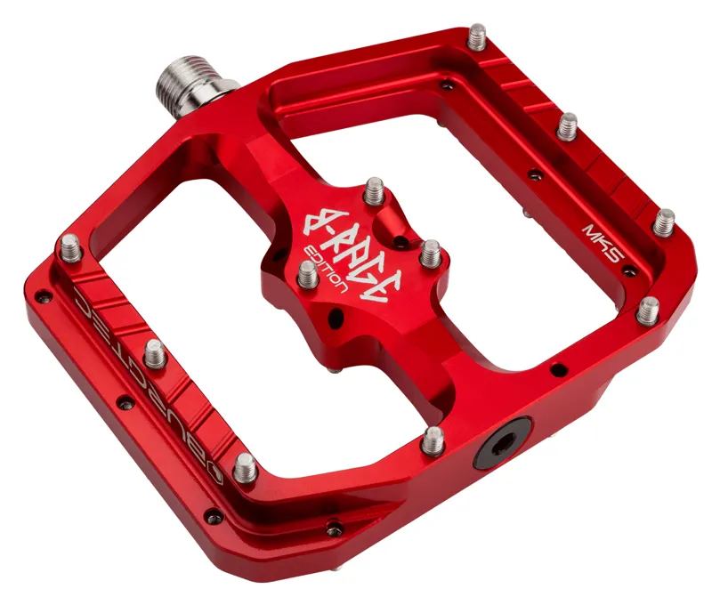 Burgtec Penthouse Flat MK5 B-Rage Edition Pedals Race Red