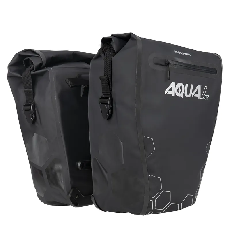 Oxford Aqua V 32 Double Pannier Bag Black-1