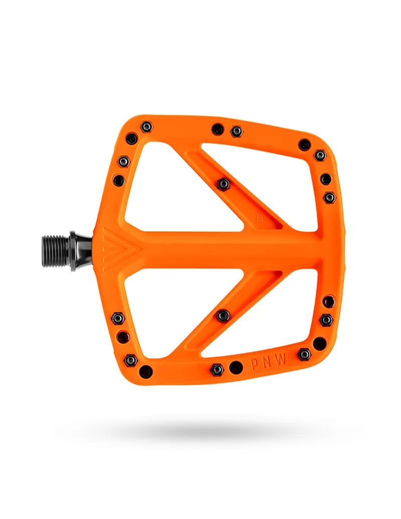PNW Range MTB Composite Flat Pedal Safety Orange