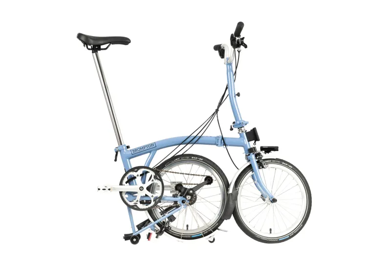 Brompton C-Line Explore Mid Folding Bike 2023 Cloud Blue-2