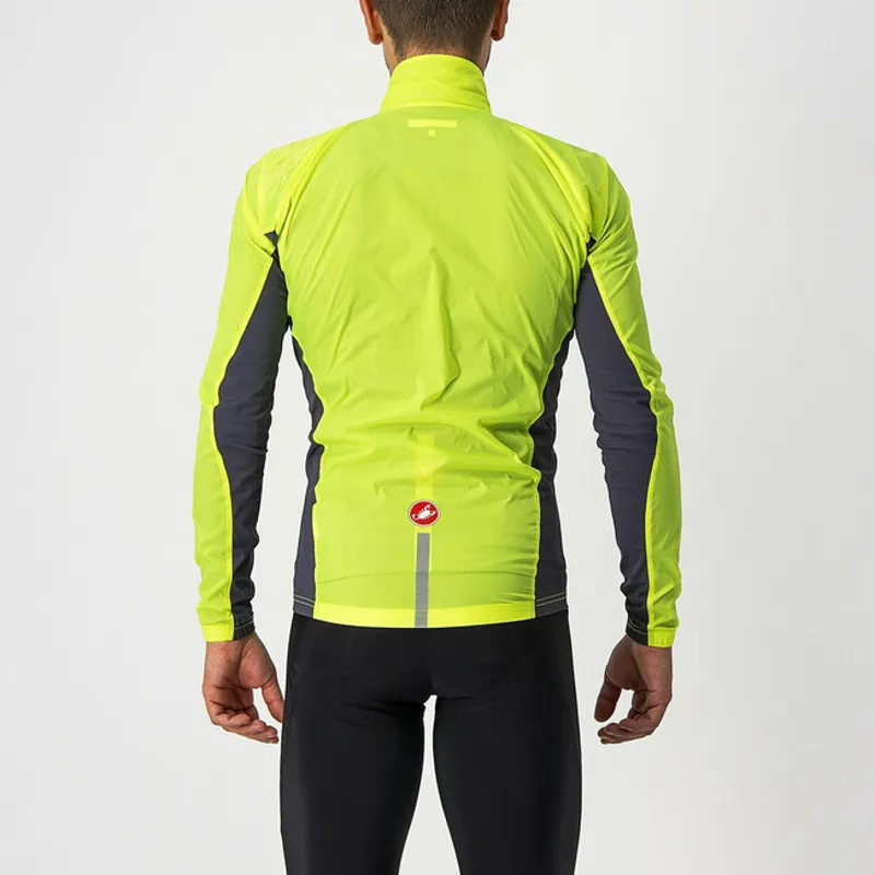 Castelli Squadra Stretch Road Jacket Yellow Fluo/ Grey-1