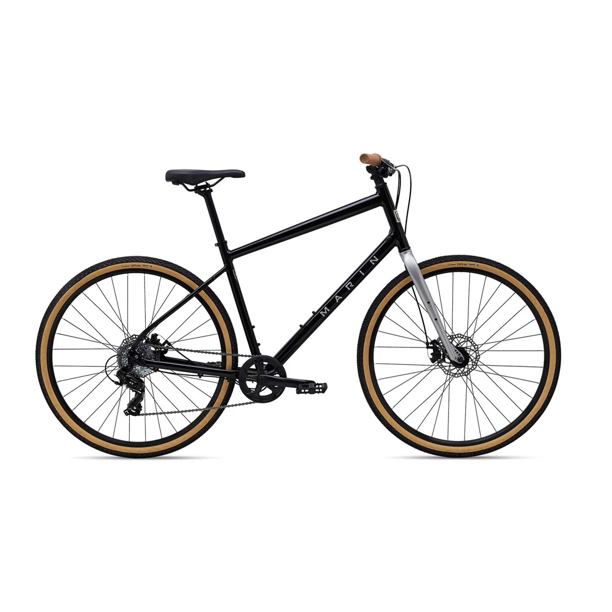 Marin Kentfield Hybrid Bike 2025 BLACK/CHROME - Main Image