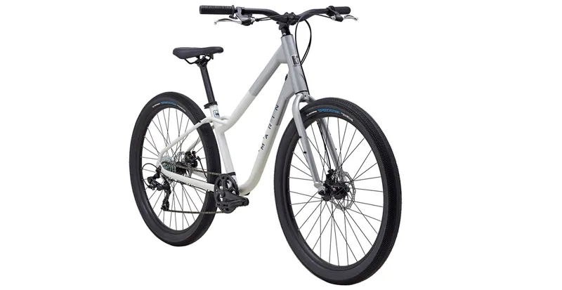 Marin Stinson 1 Hybrid Bike 2023 White/SILVER/BLUE-1