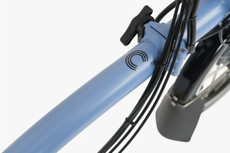 Brompton Electric C-Line Mid Bar Folding Bike 2023 Cloud Blue-6