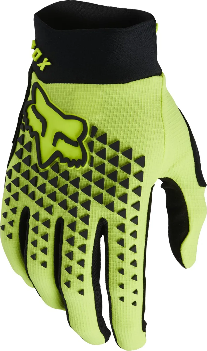 Fox Defend Youth MTB Gloves Fluo Yellow