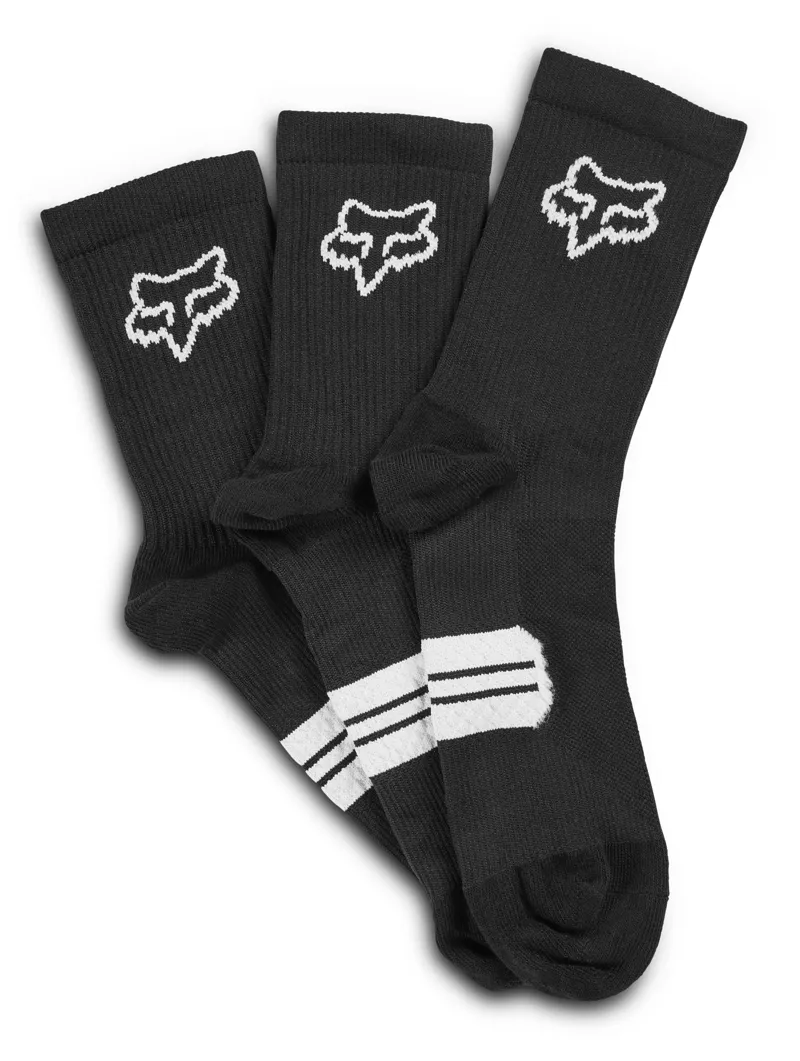 Fox 6in Ranger MTB Socks 3 Pack Black-1