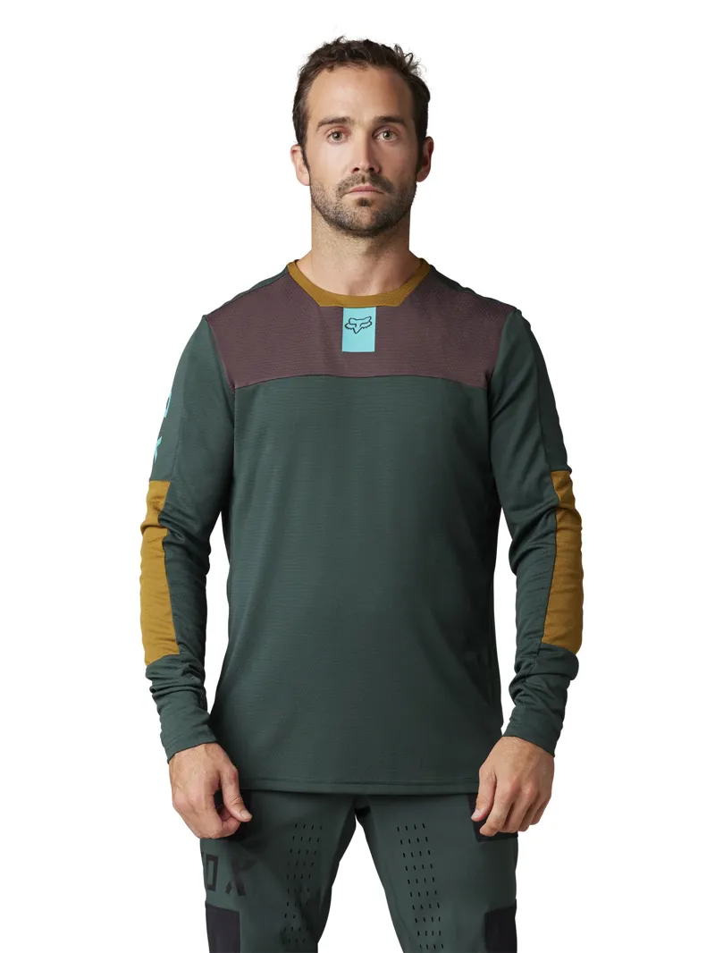 Fox Defend Long Sleeve MTB Jersey Emerald-1