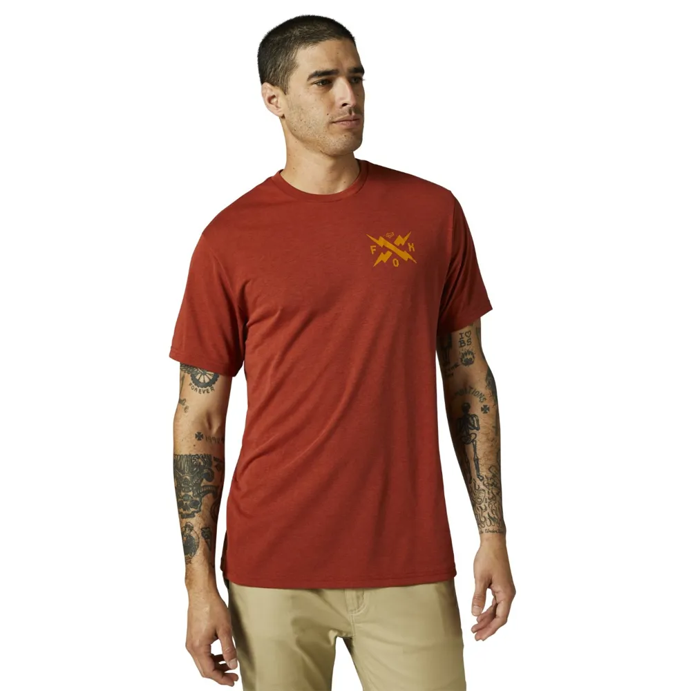 Image of Fox Calibrated SS Tech Tee Red Clay