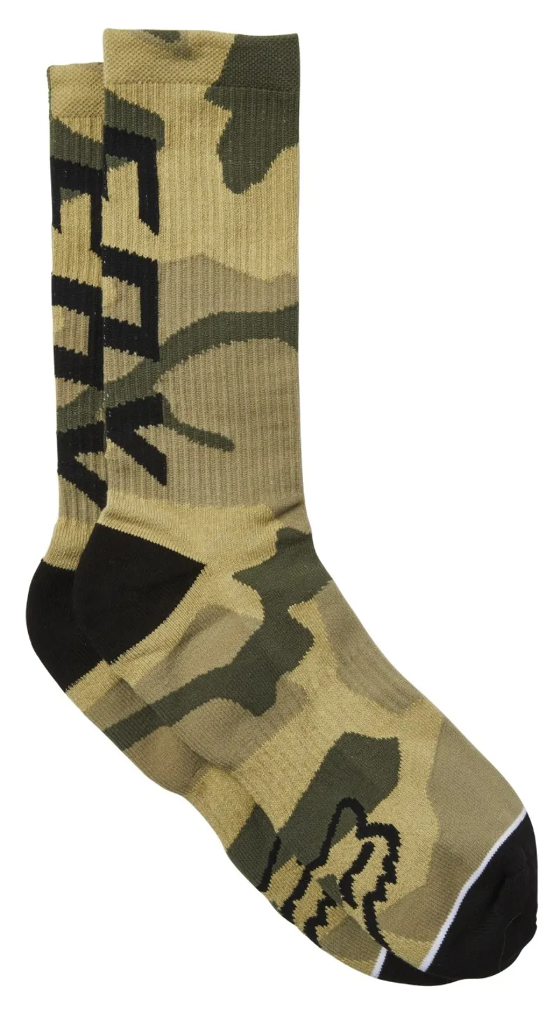 Fox Cushioned Crew Socks Green Camo