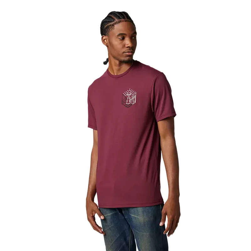 Fox Caveaut Tech Short Sleeve Tee Dark Maroon 