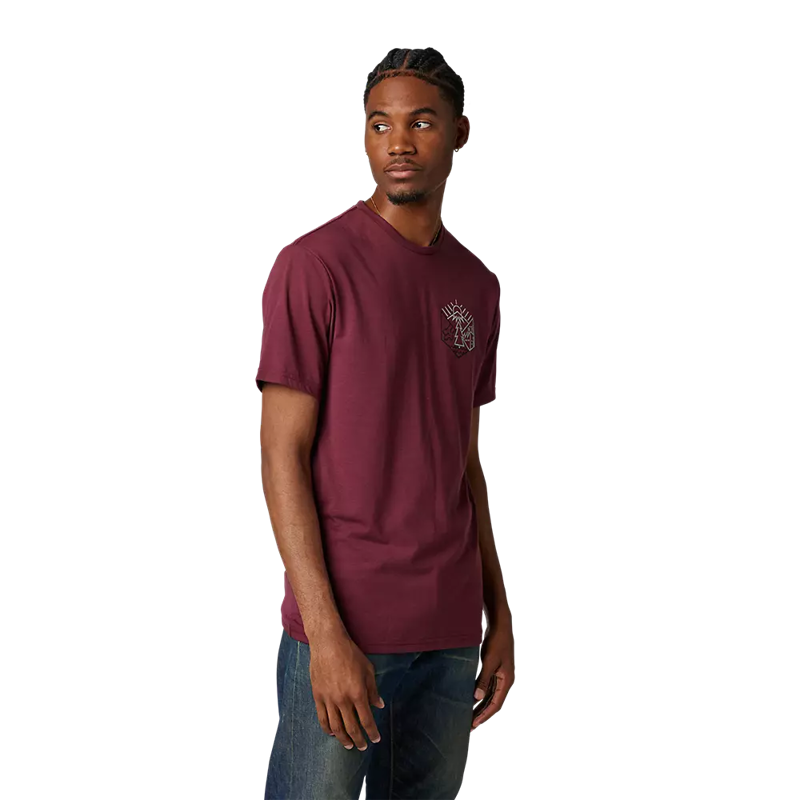 Fox Caveaut Tech Short Sleeve Tee Dark Maroon -1
