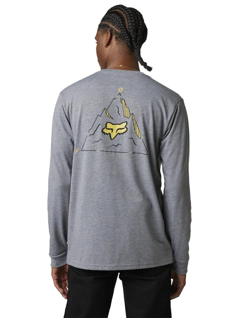 Fox Finisher LS Tech Tee Heather Graphite-2