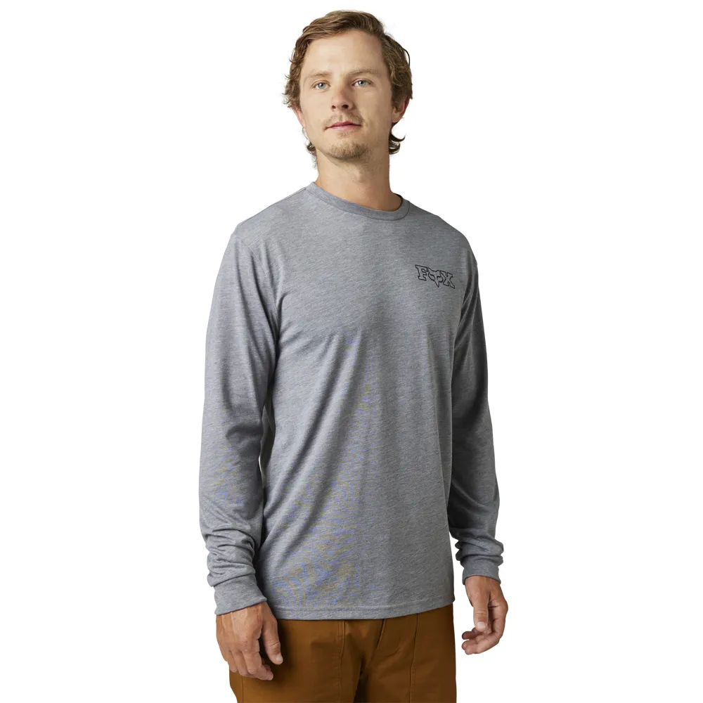 Image of Fox Out And About Tech LS Tee Shirt Heather Graphite