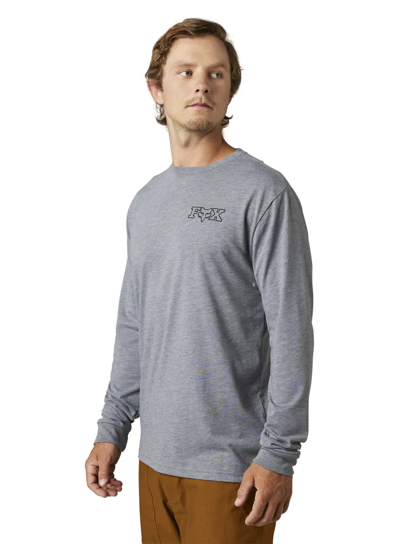 Fox Out And About Tech LS Tee Shirt Heather Graphite-1