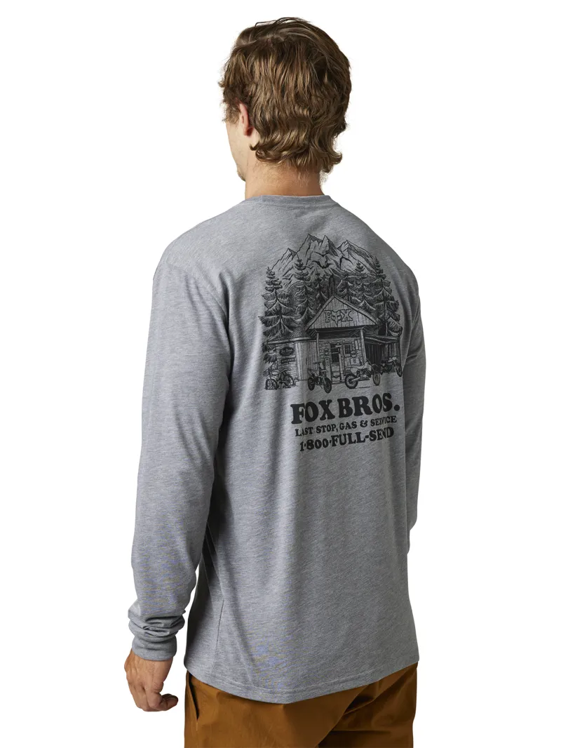 Fox Out And About Tech LS Tee Shirt Heather Graphite-2