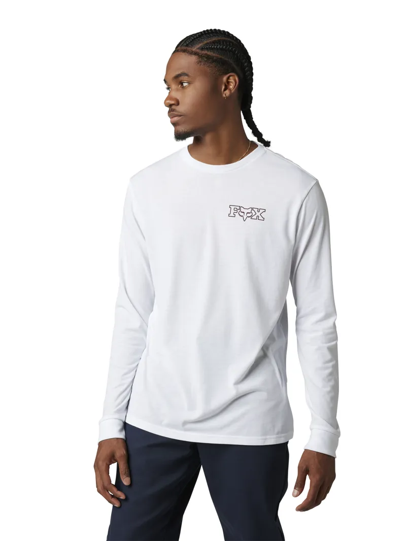 Fox Out And About Tech LS Tee Shirt Optic White-1