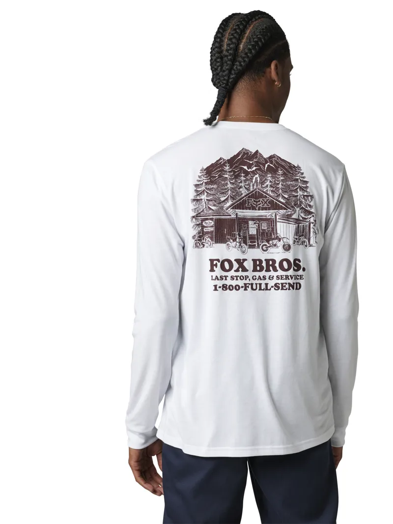 Fox Out And About Tech LS Tee Shirt Optic White-2