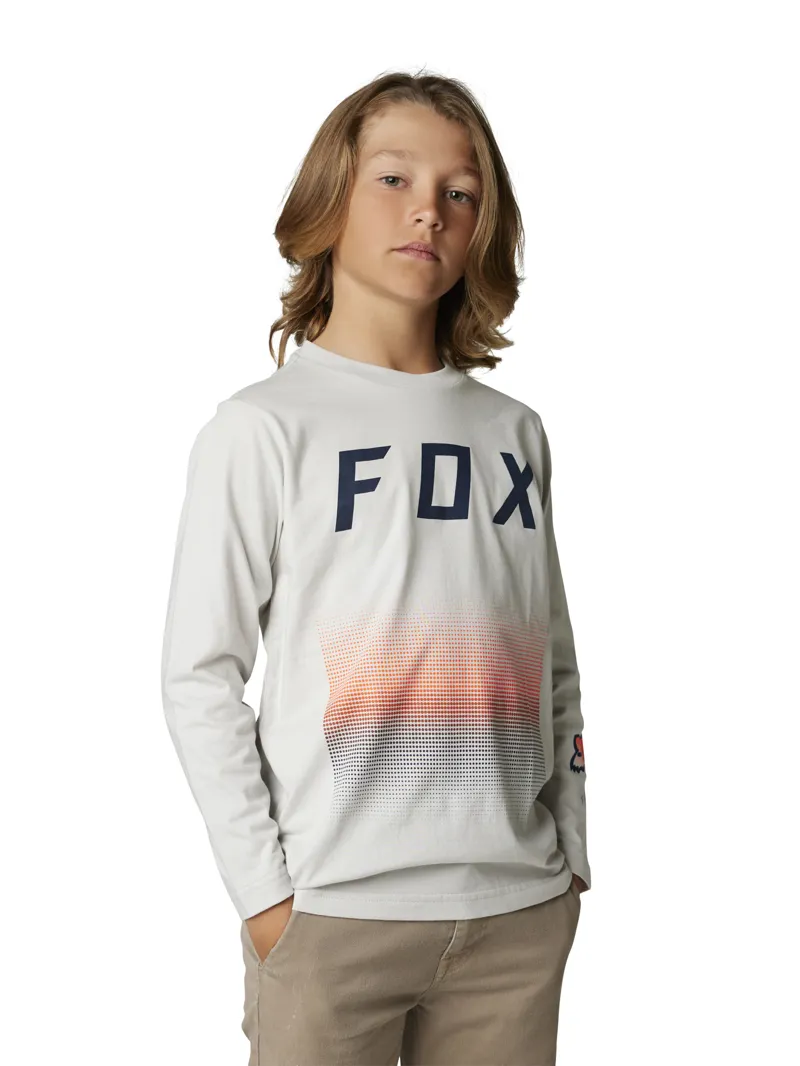 Fox Youth FGMNT LS Tee Light Grey