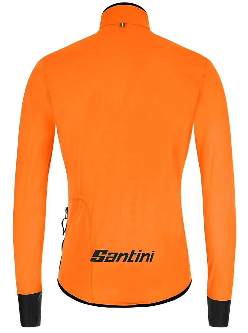 Santini AW Guard Nimbus Pocketable Rain Shell Flashy Orange-1