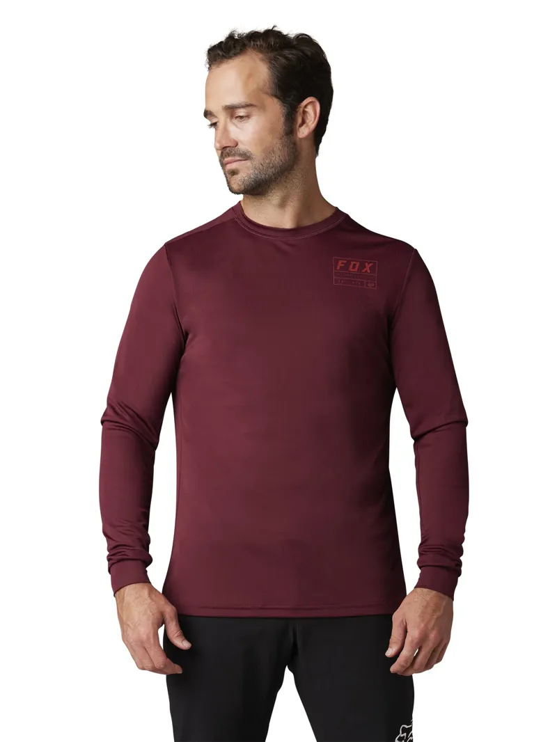 Fox Ranger Swath LS Jersey Dark Maroon-2