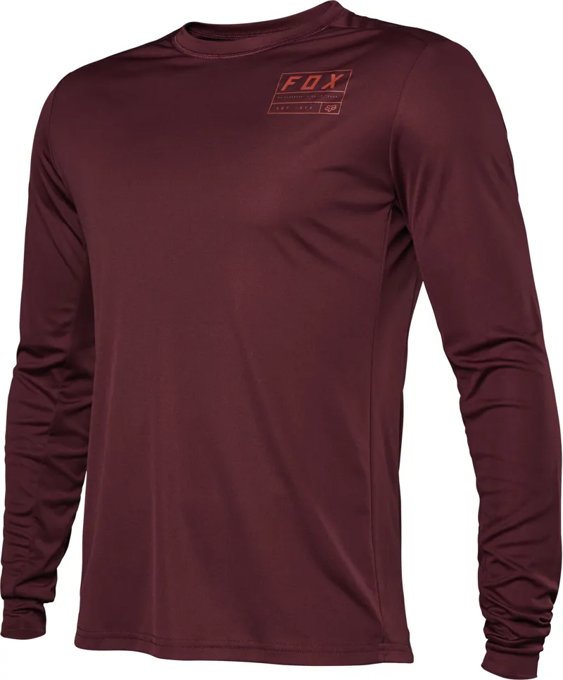 Fox Ranger Swath LS Jersey Dark Maroon-1