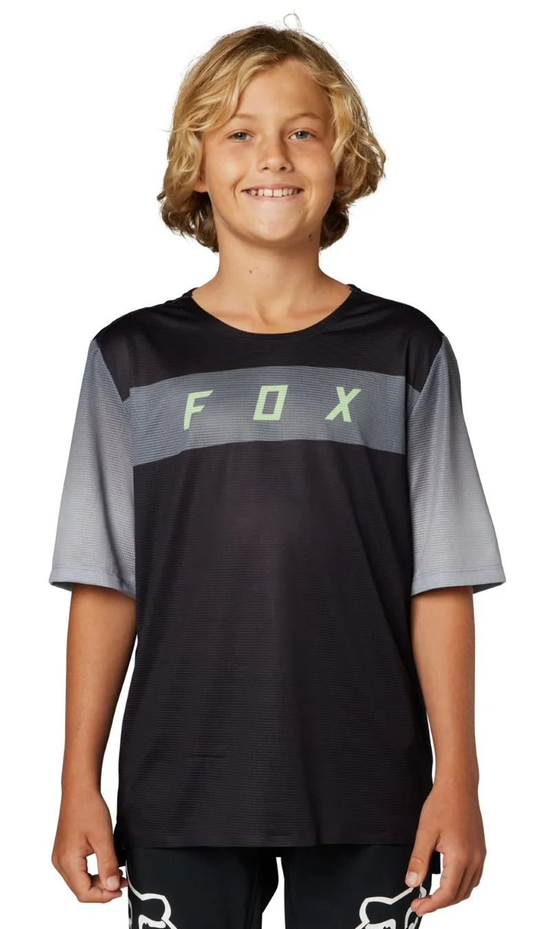 Fox Flexair Youth MTB SS Jersey Black-1