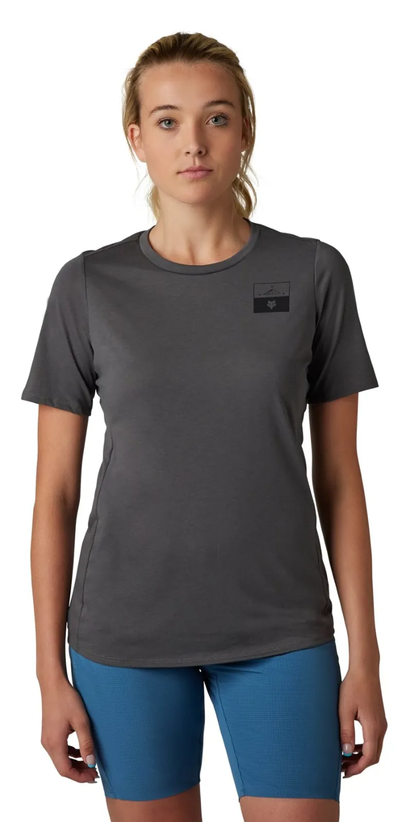 Fox Ranger FRACT DriRelease Womens SS MTB Jersey Pewter-1