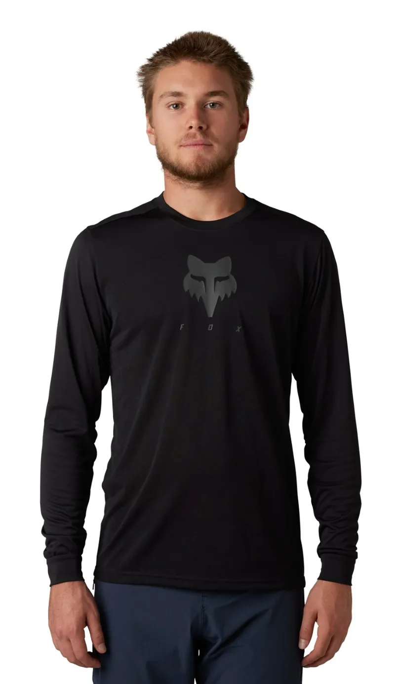 Fox Ranger Tru Dri LS MTB Jersey Black-1