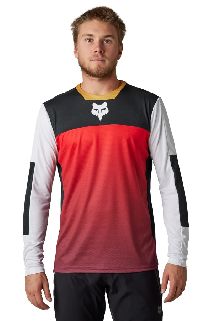 Fox Defend Aurora LS MTB Jersey Black/White-1