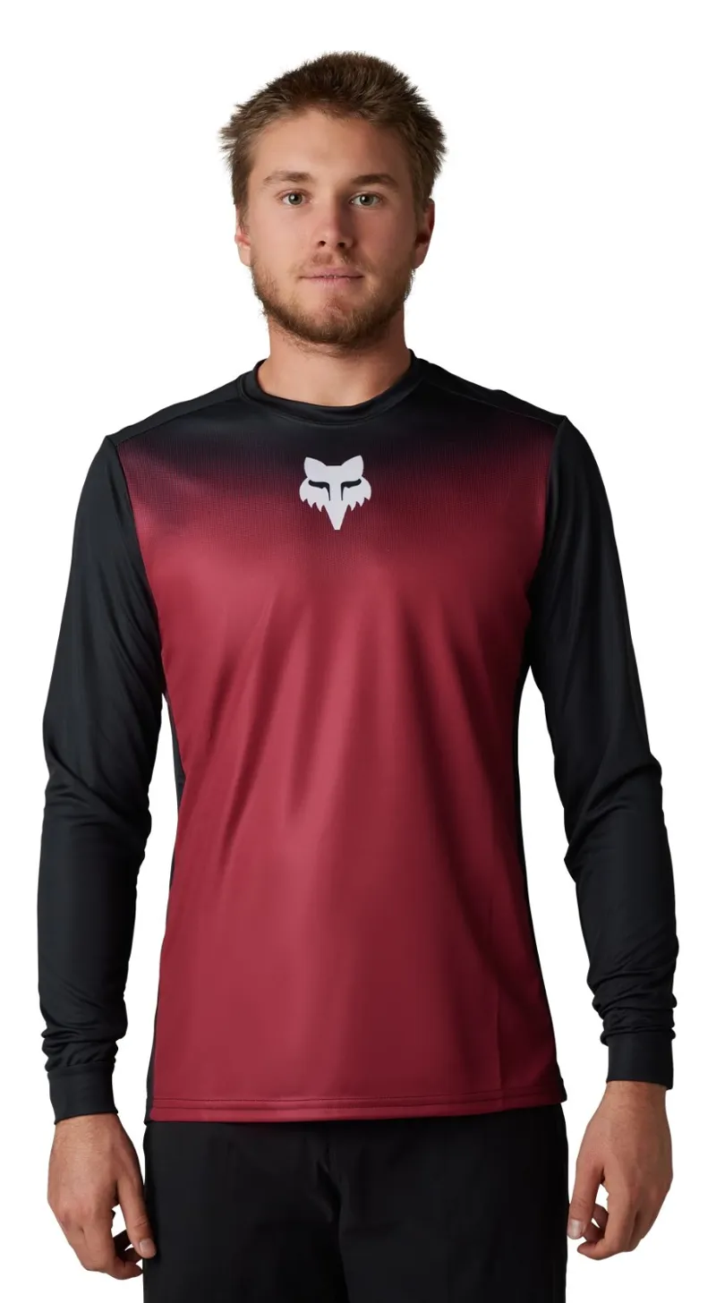 Fox Ranger Keel LS MTB Jersey Bordeaux-1