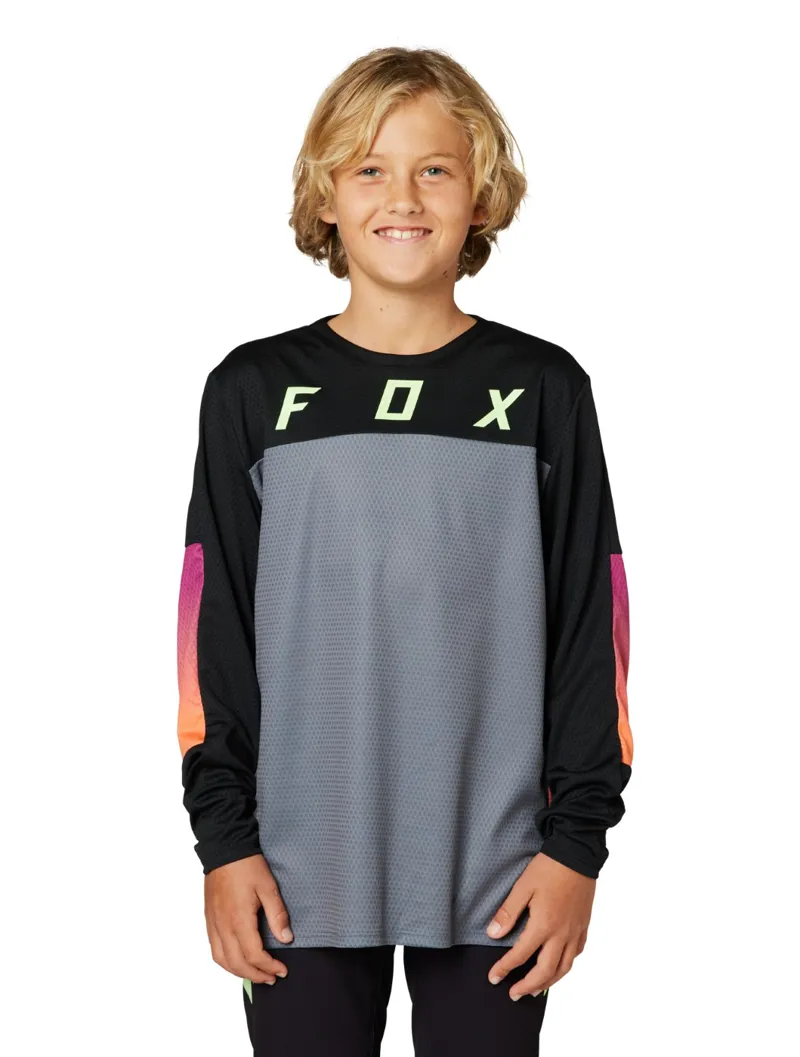 Fox Defend Race Youth LS MTB Jersey Black-1