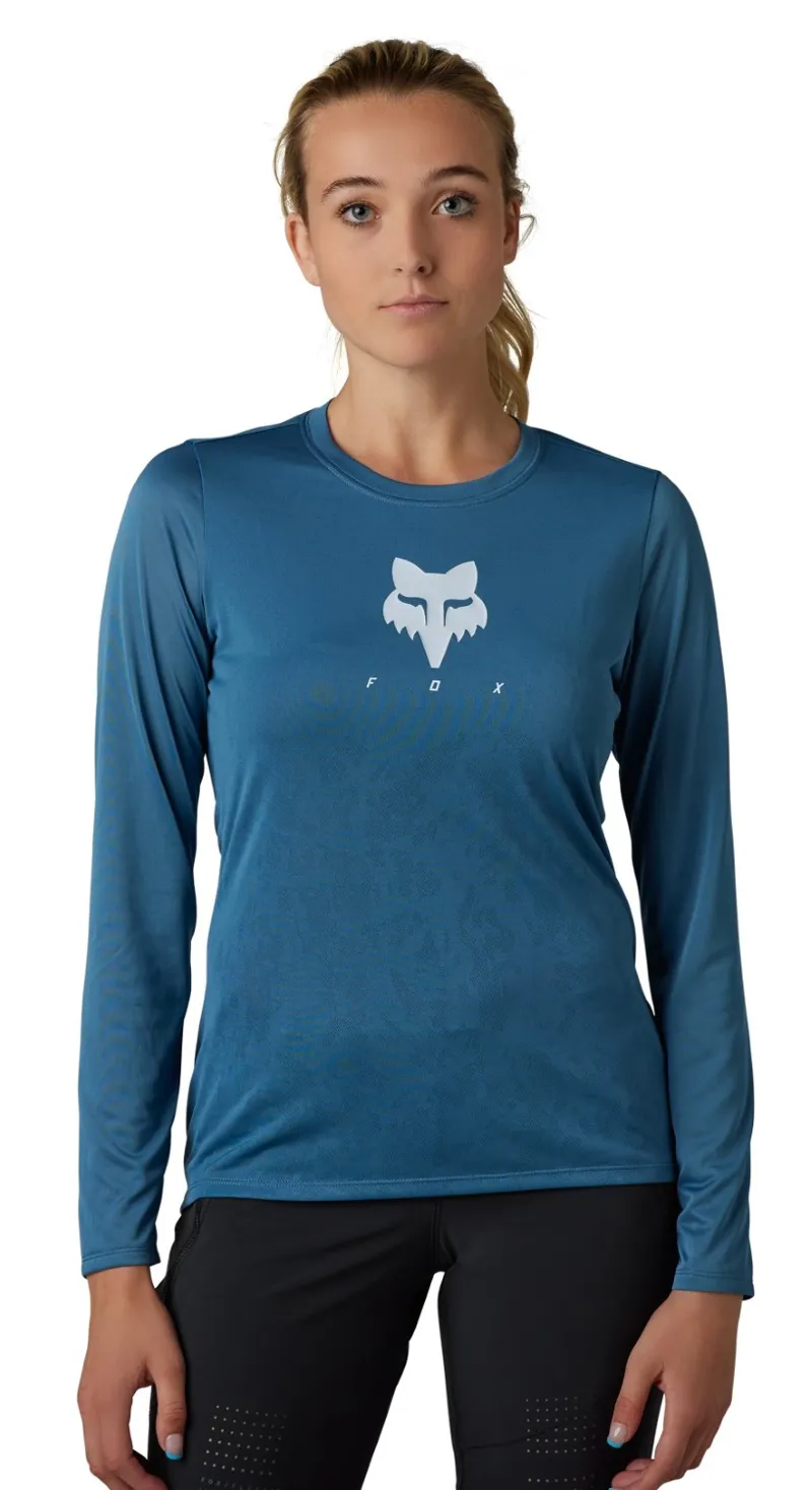 Fox Ranger TruDri Womens LS MTB Jersey Dark Slate-1
