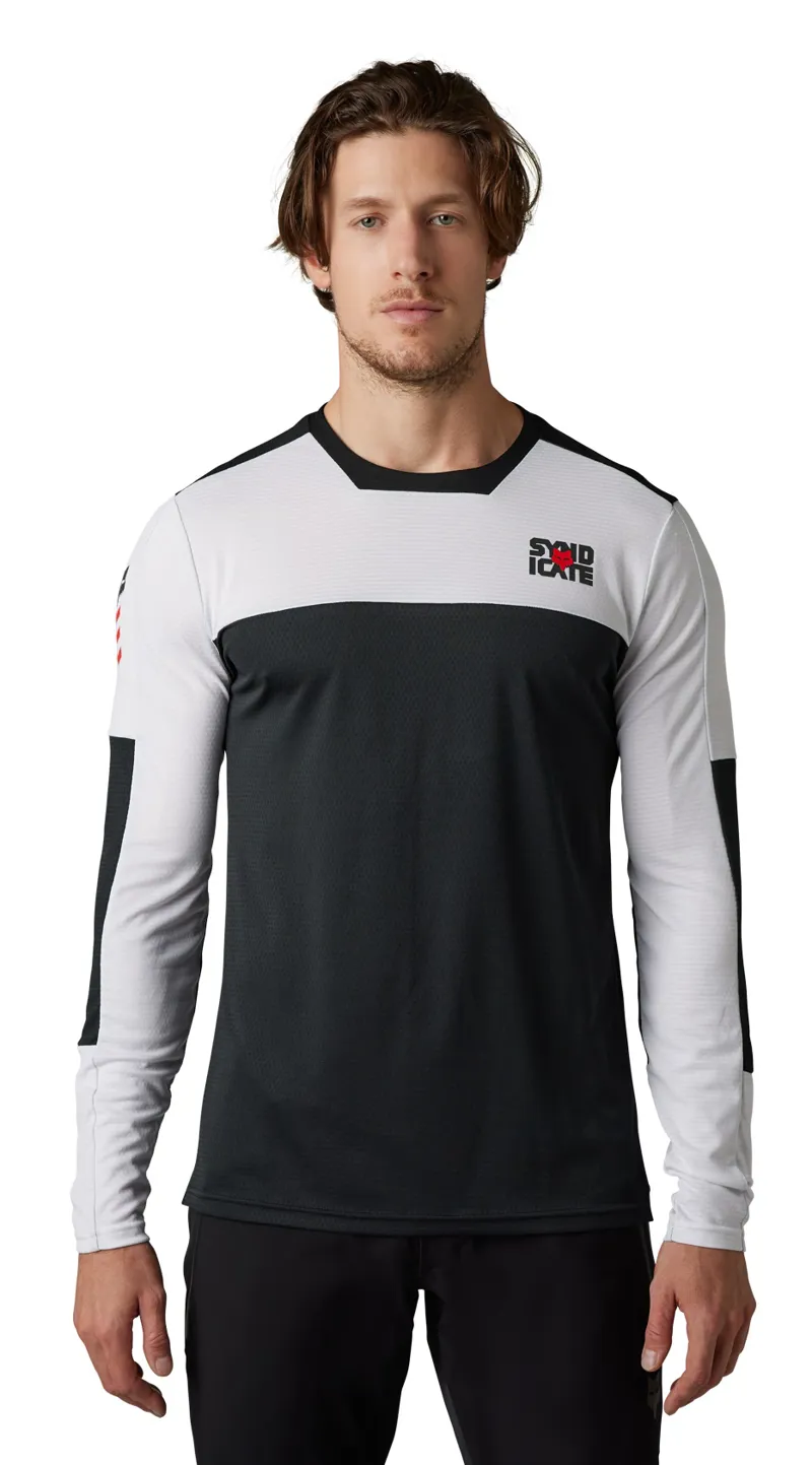 Fox Defend Syndicate LS MTB Jersey White/Black-1