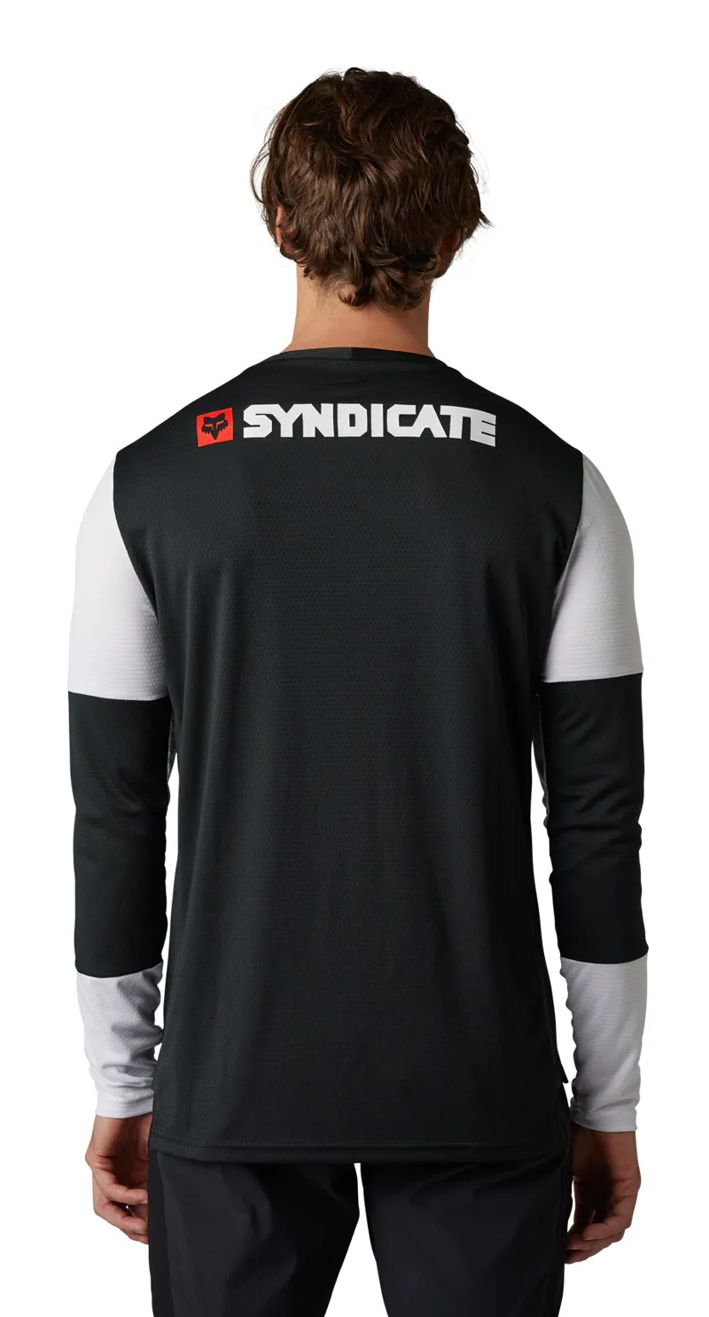 Fox Defend Syndicate LS MTB Jersey White/Black-2