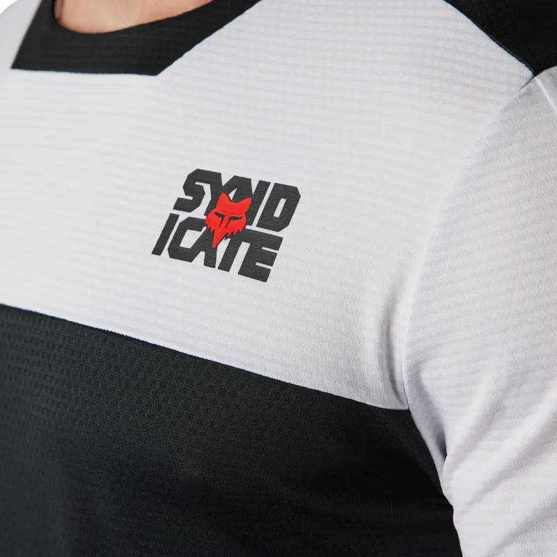 Fox Defend Syndicate LS MTB Jersey White/Black-3