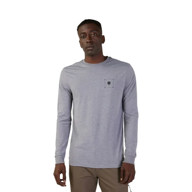 Fox Boxed Future LS Tech Tee Heather Graphite-2
