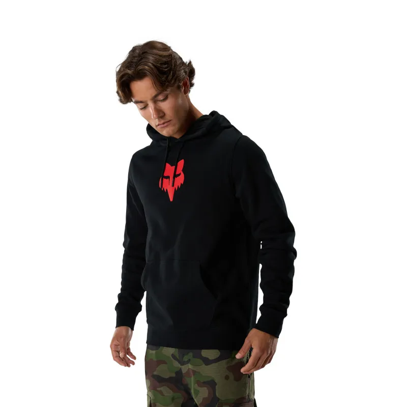 Fox Head Pullover Hoodie Red-2