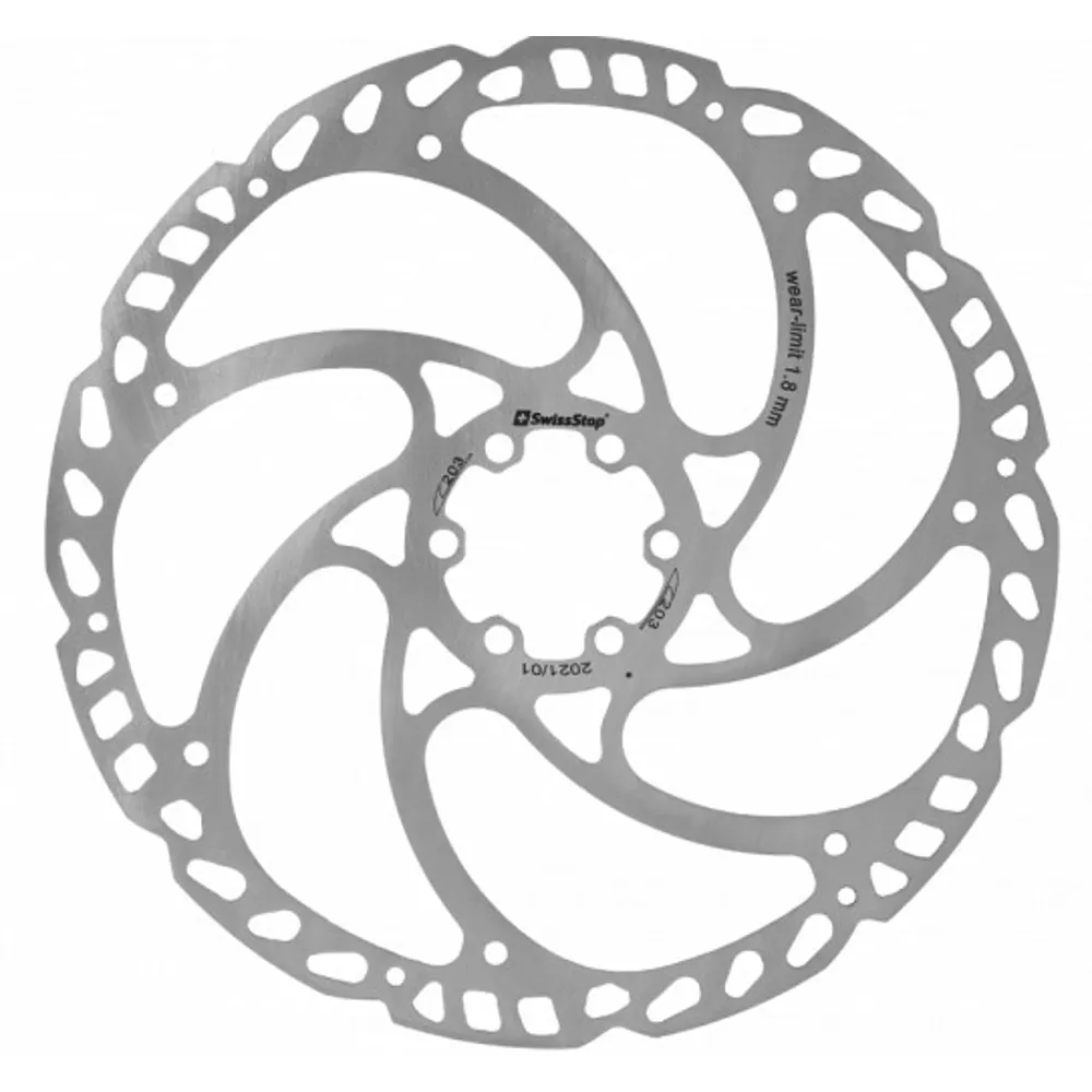 Image of SwissStop Catalyst One Disc Rotor 6 Bolt 160mm Silver