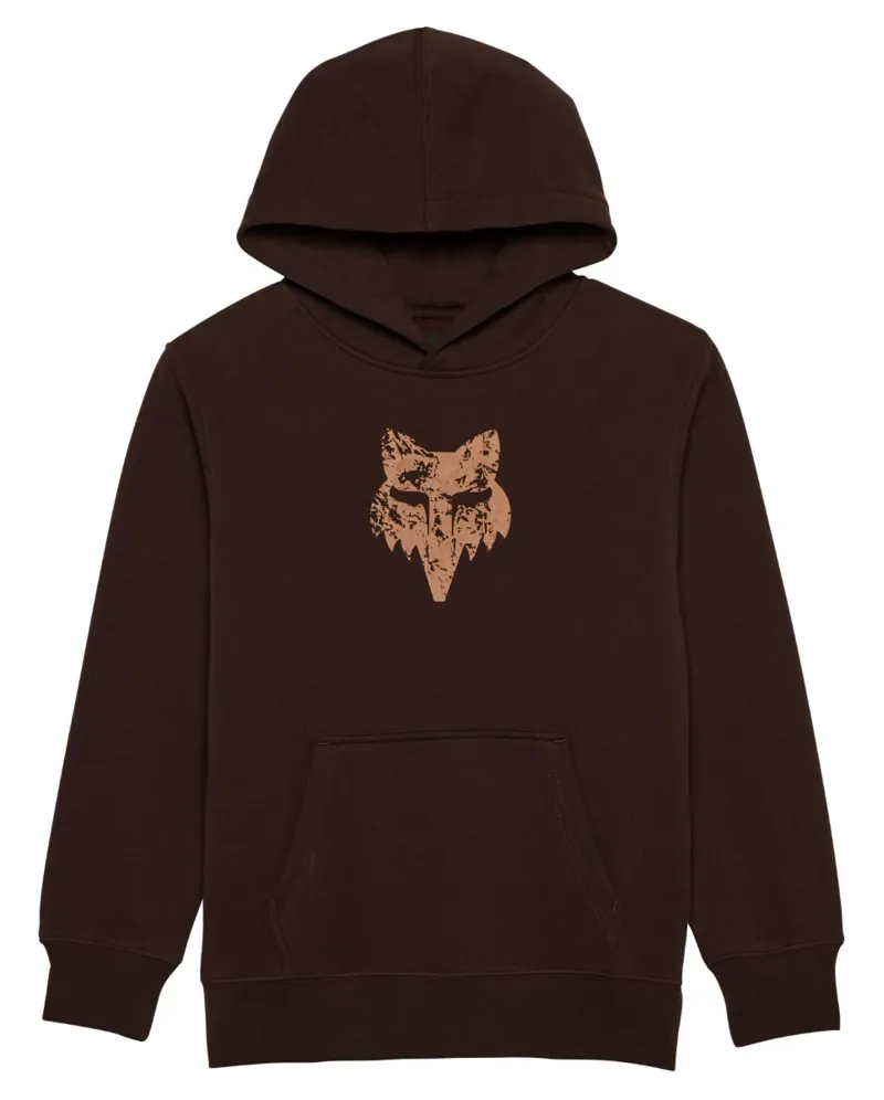 Fox The World Youth Pullover Fleece Hoodie Cocoa