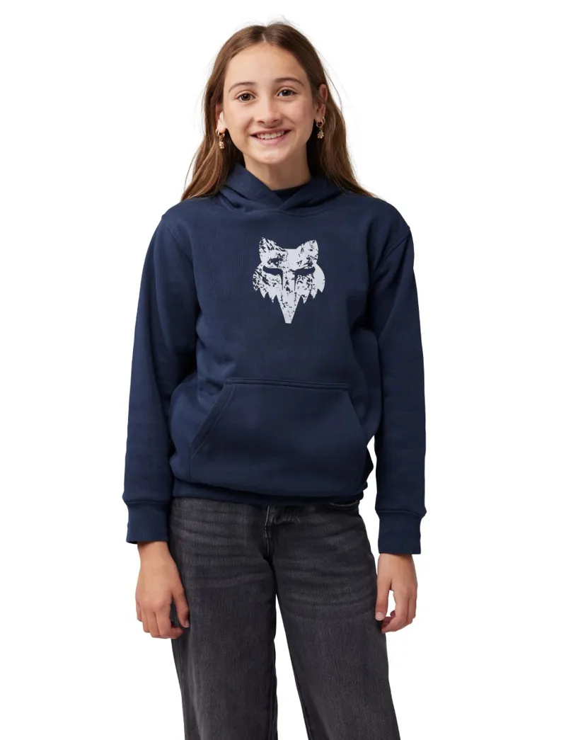 Fox The World Youth Pullover Fleece Hoodie Midnight-2