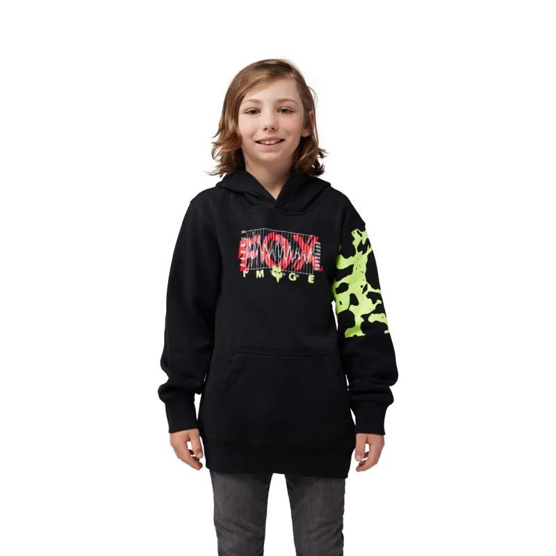 Fox Energy Youth Pullover Fleece Hoodie Black-3
