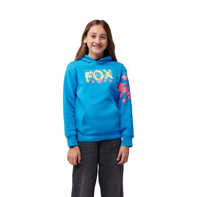 Fox Energy Youth Pullover Fleece Hoodie True Blue-3