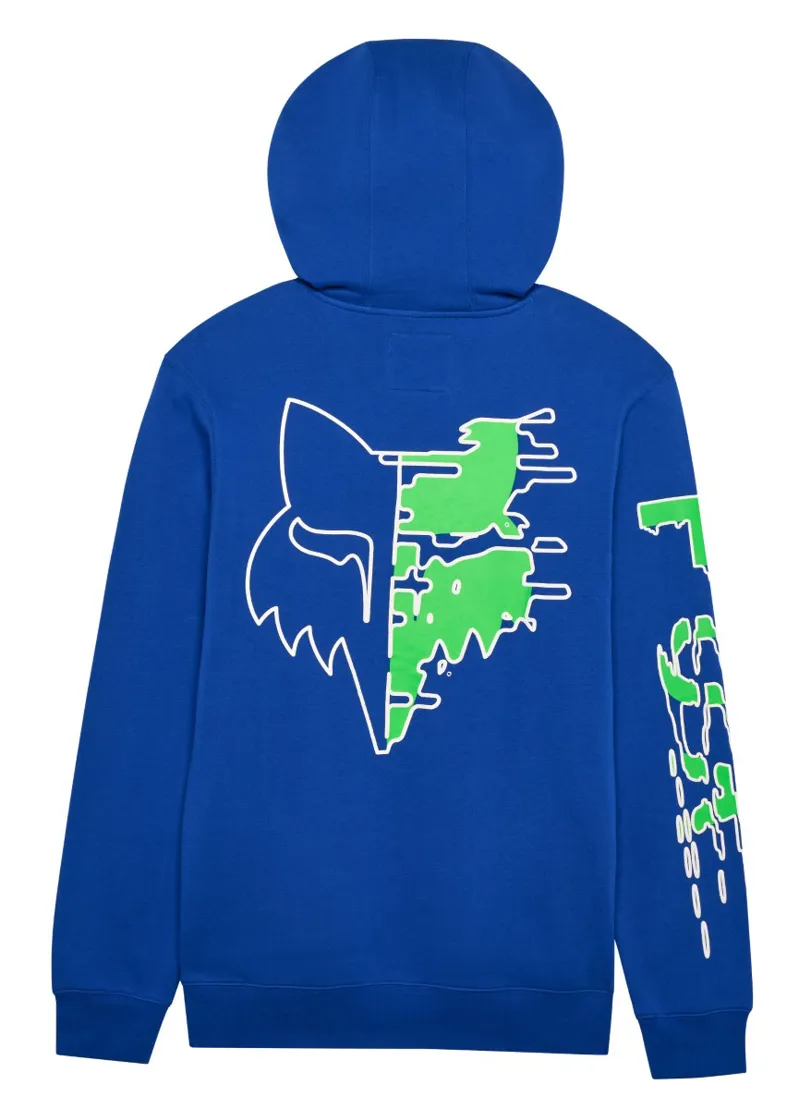 Fox Emotion Blast Pullover Fleece Hoodie Blue-1