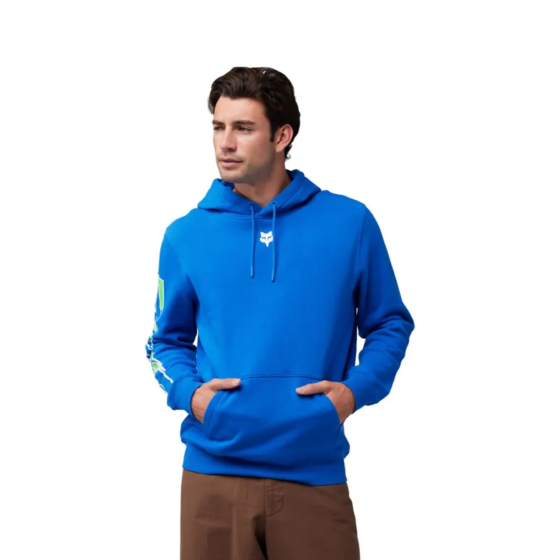 Fox Emotion Blast Pullover Fleece Hoodie Blue-2